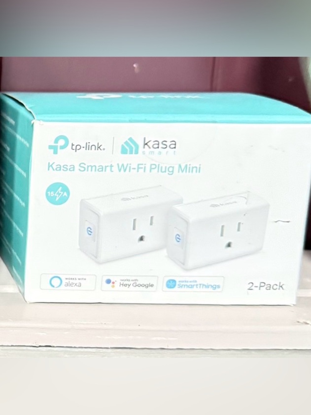 2 Pack TP-Link Kasa Smart Wi‑Fi Plug Mini — White